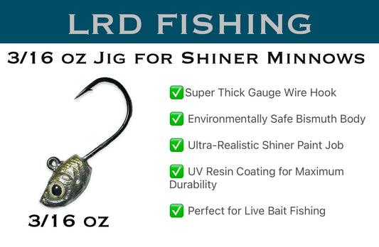 3/16 oz Live Bait Jig Mud Minnow Size